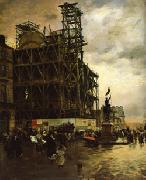 Giuseppe De Nittis The Place des Pyramides oil painting reproduction